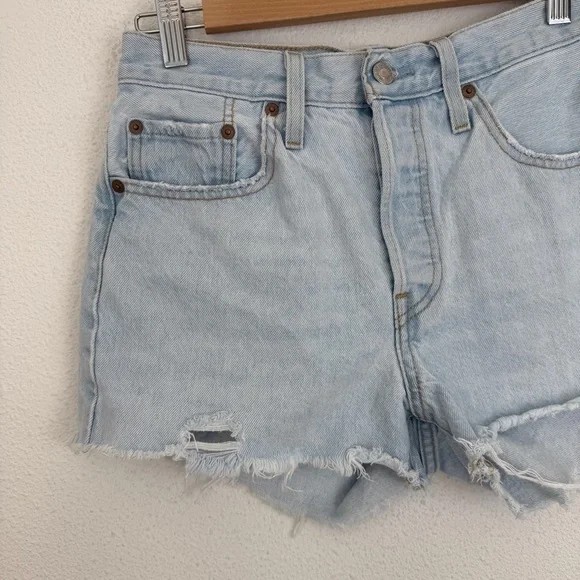 Levi’s 501 Origianl Denim Shorts Cutoffs Ojai Lake 27 - Picture 2 of 6